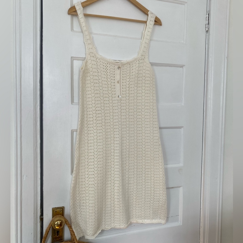 Garance Paris cream coloured knit tank dress